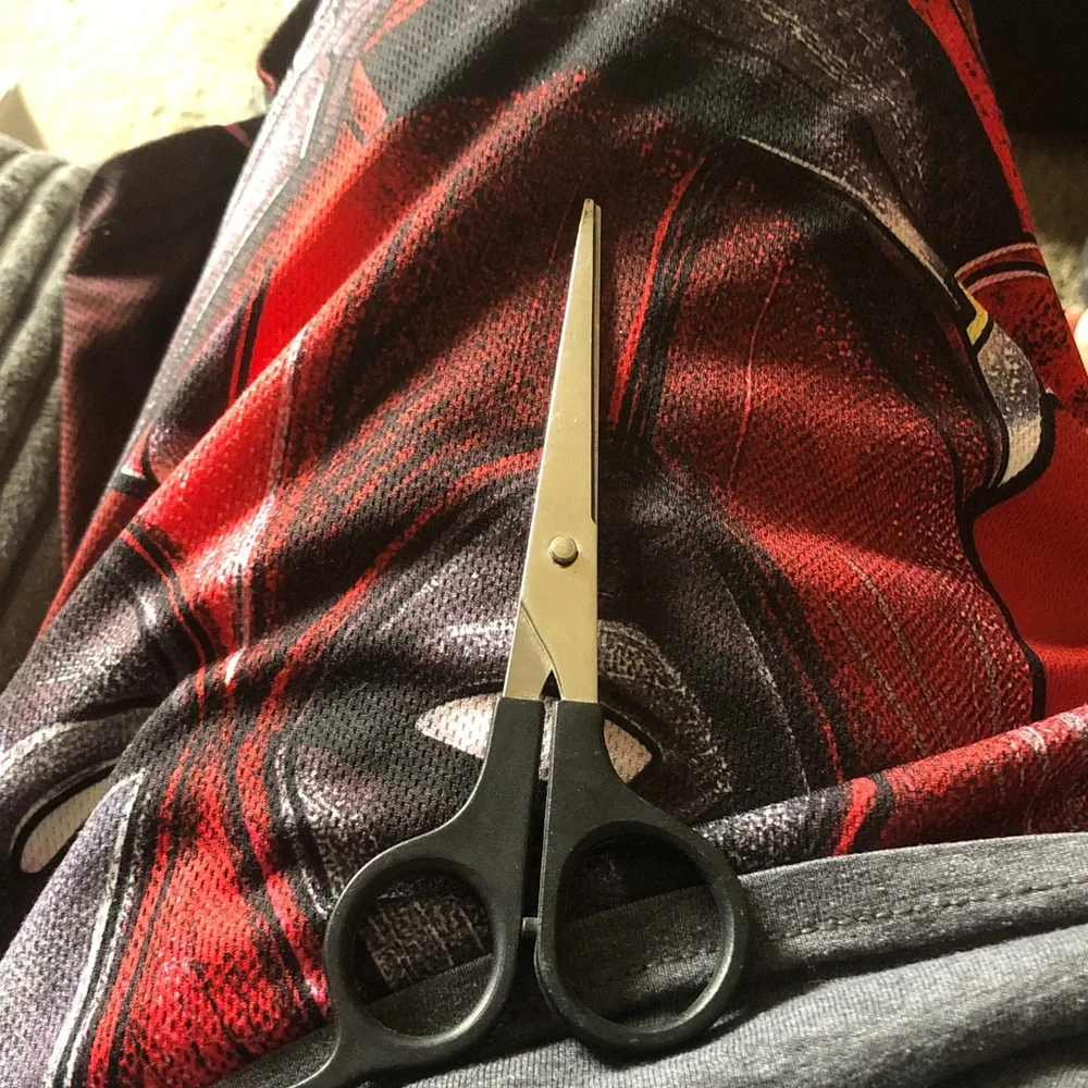 Men's Black Handle Precision Grooming Scissors - Unbranded